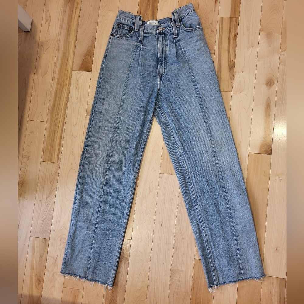 SOLD - AGOLDE PIECED ANGLED JEANS - Picture 5 of 16